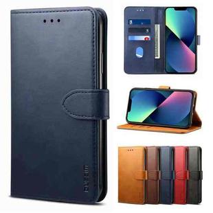 For iPhone 13 mini GUSSIM Business Style Horizontal Flip Leather Case with Holder & Card Slots & Wallet (Blue)