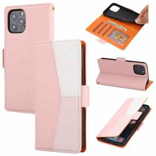 For iPhone 13 mini Litchi Texture Color Matching Horizontal Flip Leather Case with Card Slots & Holder & Wallet & Photo Frame (Pink)