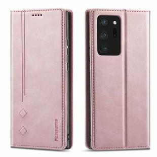 For Samsung Galaxy Note20 Ultra Forwenw F2 Series Magnetic Horizontal Flip Leather Case with Holder & Card Slots & Wallet(Rose Gold)