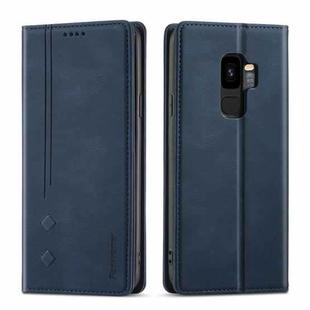 For Samsung Galaxy S9 Forwenw F2 Series Magnetic Horizontal Flip Leather Case with Holder & Card Slots & Wallet(Blue)