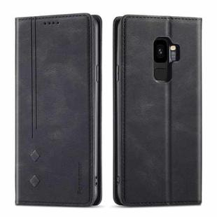 For Samsung Galaxy S9+ Forwenw F2 Series Magnetic Horizontal Flip Leather Case with Holder & Card Slots & Wallet(Black)