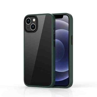 For iPhone 13 mini Ming Shield Hybrid Frosted Transparent PC + TPU Scratchproof Shockproof Case (Deep Green)