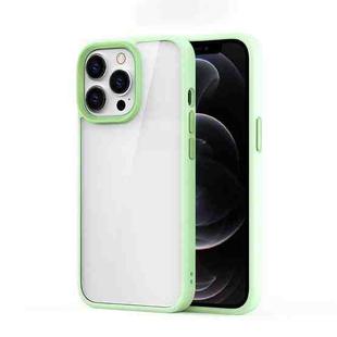 For iPhone 13 Pro Ming Shield Hybrid Frosted Transparent PC + TPU Scratchproof Shockproof Case (Light Green)