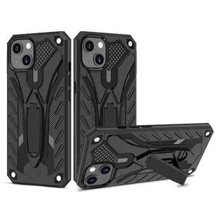 For iPhone 13 mini Shockproof TPU + PC Protective Case with Holder (Black)