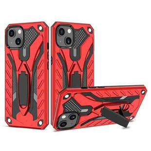 For iPhone 13 mini Shockproof TPU + PC Protective Case with Holder (Red)