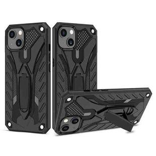 For iPhone 13 Shockproof TPU + PC Protective Case with Holder(Black)
