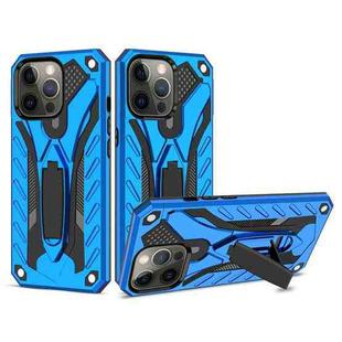 For iPhone 13 Pro Shockproof TPU + PC Protective Case with Holder (Blue)