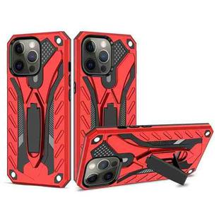 For iPhone 13 Pro Max Shockproof TPU + PC Protective Case with Holder (Red)