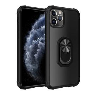 For iPhone 11 Pro Shockproof  PC + TPU Protective Case with 360 Degree Rotating Ring Holder(Black)