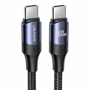 USAMS US-SJ524 U71 USB-C / Type-C to USB-C / Type-C 100W PD Fast Charging Aluminum Alloy Data Cable, Length:1.2m(Black)