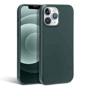 R-JUST Shockproof Magnetic Cowhide Leather Magsafe Case For iPhone 13 mini(Dark Green)