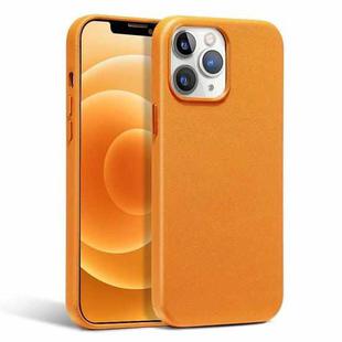 For iPhone 13 R-JUST Shockproof Magnetic Cowhide Leather Magsafe Case(Yellow)