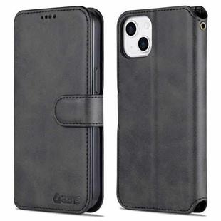 For iPhone 13 mini AZNS Calf Texture Horizontal Flip Leather Case with Holder & Card Slots & Wallet & Photo Frame (Black)