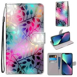 For iPhone 13 mini Coloured Drawing Cross Texture Horizontal Flip PU Leather Case with Holder & Card Slots & Wallet & Lanyard (Translucent Glass)