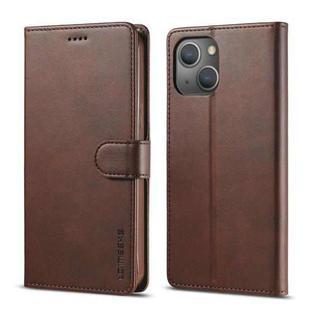 For iPhone 13 mini LC.IMEEKE Calf Texture Horizontal Flip Leather Case with Holder & Card Slots & Wallet (Brown)