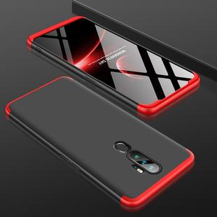 For OPPO A5 2020 / A11X GKK Three Stage Splicing Full Coverage PC Protective Case(Black Red)