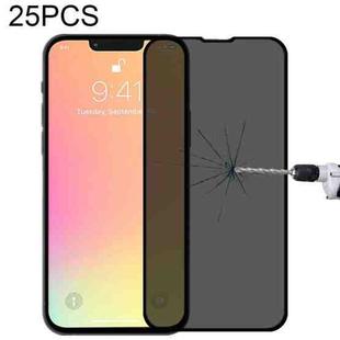 For iPhone 13 mini 25pcs Anti-peeping Plasma Oil Coated High Aluminum Wear-resistant Tempered Glass Film