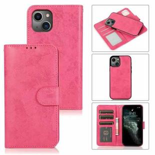 For iPhone 13 Pro Retro 2 in 1 Detachable Horizontal Flip Leather Case with Card Slots & Wallet (Pink)