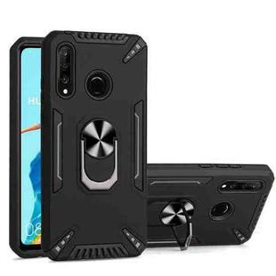 For Huawei P30 lite PC + TPU Protective Case with 360 Degrees Rotatable Ring Holder(Black)