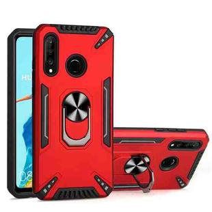 For Huawei P30 lite PC + TPU Protective Case with 360 Degrees Rotatable Ring Holder(Red)