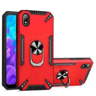 For Huawei Y5 2019 PC + TPU Protective Case with 360 Degrees Rotatable Ring Holder(Red)