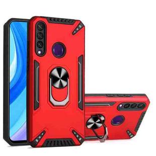 For Huawei Y6p PC + TPU Protective Case with 360 Degrees Rotatable Ring Holder(Red)