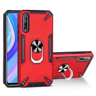 For Huawei Y8p PC + TPU Protective Case with 360 Degrees Rotatable Ring Holder(Red)