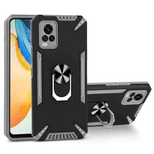 For vivo V20 PC + TPU Protective Case with 360 Degrees Rotatable Ring Holder(Gray)