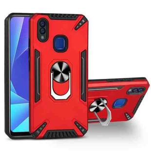 For vivo Y95 / U1 PC + TPU Protective Case with 360 Degrees Rotatable Ring Holder(Red)