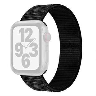 Single Lap Nylon Watch Band, Size: S 135mm For Apple Watch Series 8&7 41mm / SE 2&6&SE&5&4 40mm / 3&2&1 38mm(Pure Black)