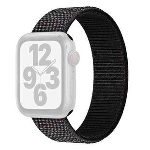 Single Lap Nylon Watch Band, Size: S 135mm For Apple Watch Series 8&7 41mm / SE 2&6&SE&5&4 40mm / 3&2&1 38mm(Black)