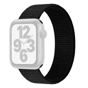 Single Lap Nylon Watch Band, Size: M 145mm For Apple Watch Series 8&7 41mm / SE 2&6&SE&5&4 40mm / 3&2&1 38mm(Pure Black)