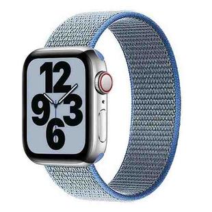 Single Lap Nylon Watch Band, Size: M 145mm For Apple Watch Series 8&7 41mm / SE 2&6&SE&5&4 40mm / 3&2&1 38mm(Lake Blue)