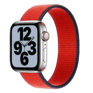 Single Lap Nylon Watch Band, Size: XS 135mm For Apple Watch Ultra 49mm / Series 8&7 45mm / SE 2&6&SE&5&4 44mm / 3&2&1 42mm(Dark Red)