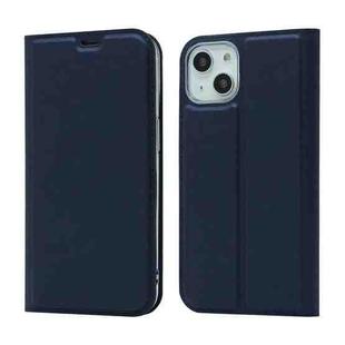 For iPhone 13 mini Magnetic Suction Electric Pressed Horizontal Flip Leather Case with Holder (Blue)