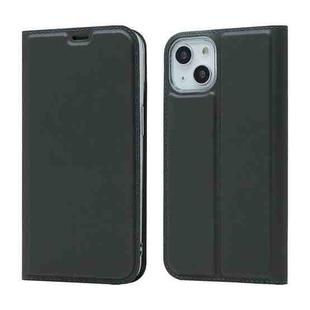For iPhone 13 mini Magnetic Suction Electric Pressed Horizontal Flip Leather Case with Holder (Grey)