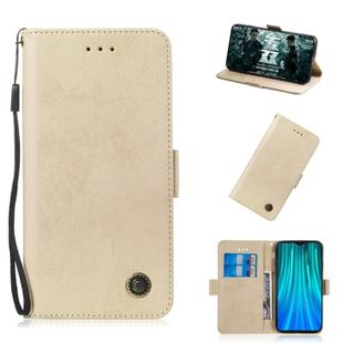 For Xiaomi Redmi Note 8 Pro Retro Horizontal Flip PU Leather Case with Card Slots & Holder(Gold)