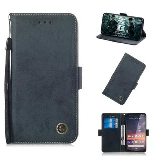 For Nokia 3.2 Retro Horizontal Flip PU Leather Case with Card Slots & Holder(Black)