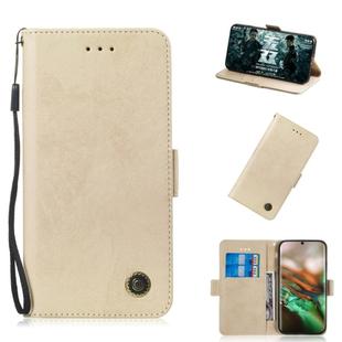 For Galaxy Note 10 Retro Horizontal Flip PU Leather Case with Card Slots & Holder(Gold)