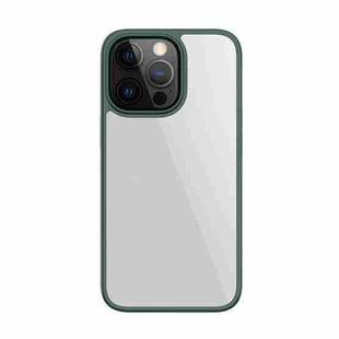Mutural Jiantou Series Electroplating PC + Frosted TPU Shockproof Protective Case For iPhone 13 Pro(Green)