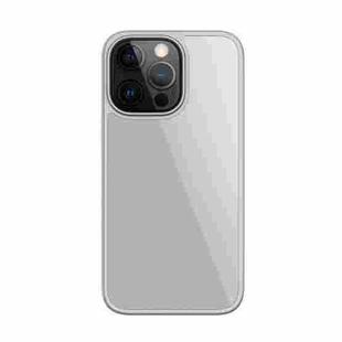 Mutural Jiantou Series Electroplating PC + Frosted TPU Shockproof Protective Case For iPhone 13 Pro Max(Silver)