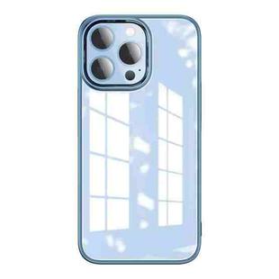 Mutural Jiantou Series Electroplating PC + Frosted TPU Shockproof Protective Case For iPhone 13 Pro Max (Sierra Blue)