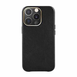 Mutural Mingdian Series PU + PC Full Coverage Shockproof Protective Case For iPhone 13(Black)