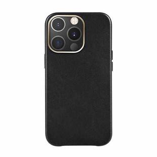 Mutural Mingdian Series PU + PC Full Coverage Shockproof Protective Case For iPhone 13 Pro(Black)