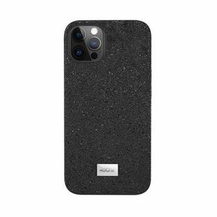Mutural Xingmang Series PC + TPU + Electroplating Diamond Cloth Protective Case For iPhone 13 Pro(Black)