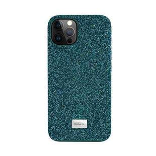 Mutural Xingmang Series PC + TPU + Electroplating Diamond Cloth Protective Case For iPhone 13 Pro(Green)