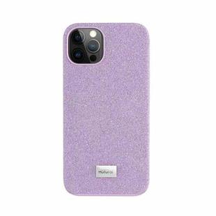 Mutural Xingmang Series PC + TPU + Electroplating Diamond Cloth Protective Case For iPhone 13 Pro(Purple)