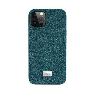 Mutural Xingmang Series PC + TPU + Electroplating Diamond Cloth Protective Case For iPhone 13 Pro Max(Green)