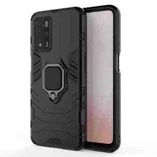 For OPPO A93s 5G Shockproof PC + TPU Protective Case with Magnetic Ring Holder(Black)
