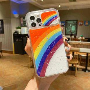 For iPhone 11 Sliding Camera Cover Design Rainbow Epoxy TPU + PC Shockproof Case (Rainbow Pattern 7)